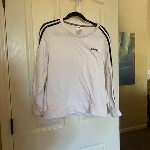 White Adidas Pullover (Womens)